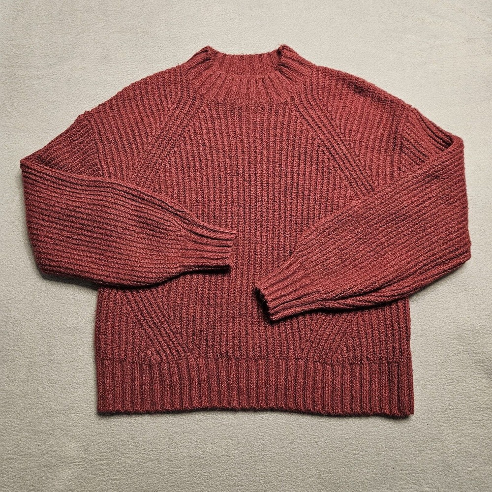 Old Navy Sweater Small Womens Red Pullover Long Seeve Casual